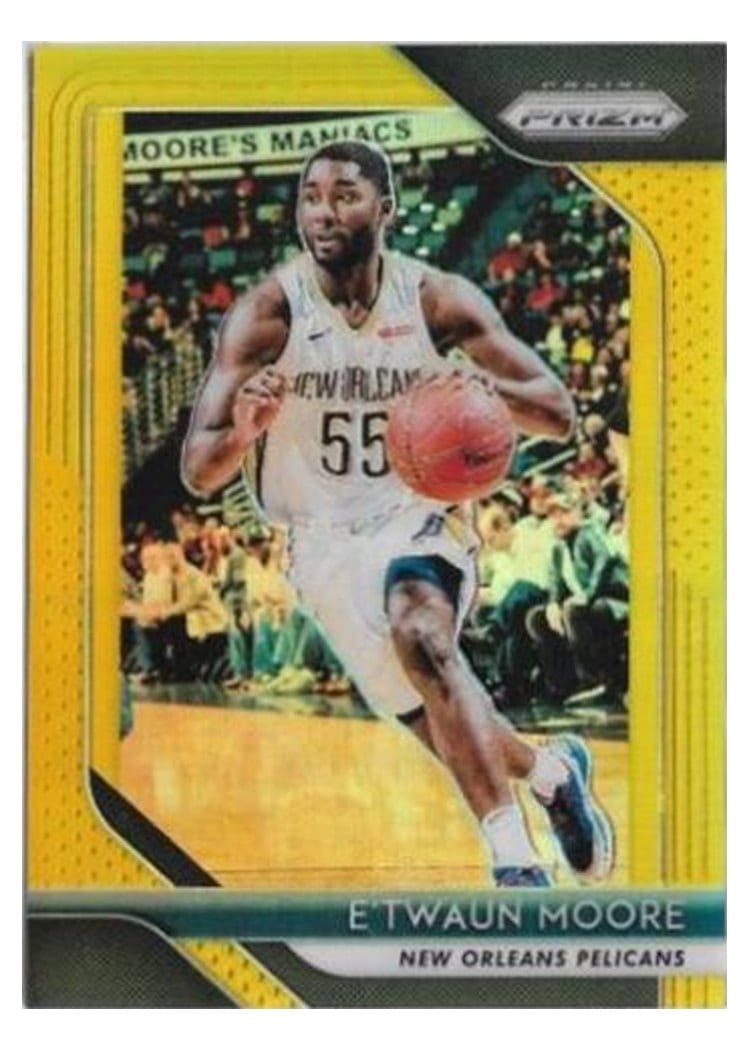 2018-19 Panini Prizm Base Set E'Twaun Moore Gold Prizm #147