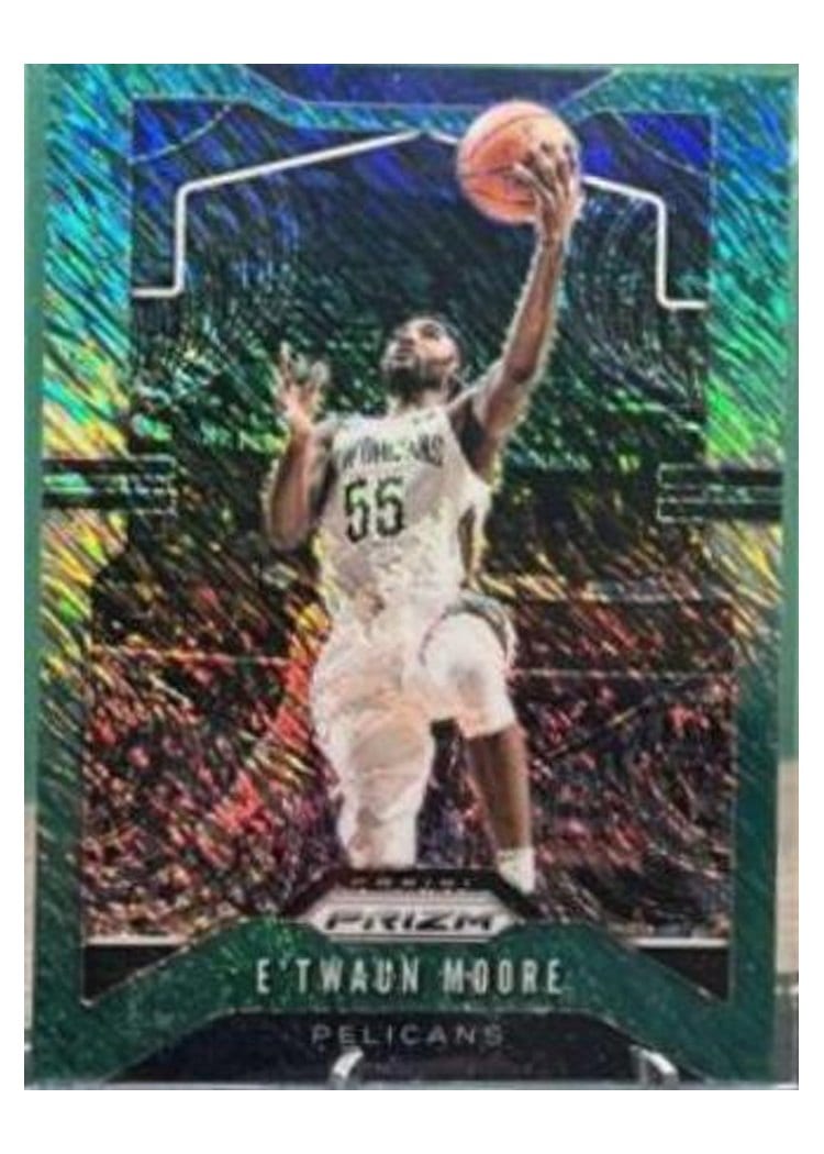 2019-20 Panini Prizm Base Set E'Twaun Moore #174 card