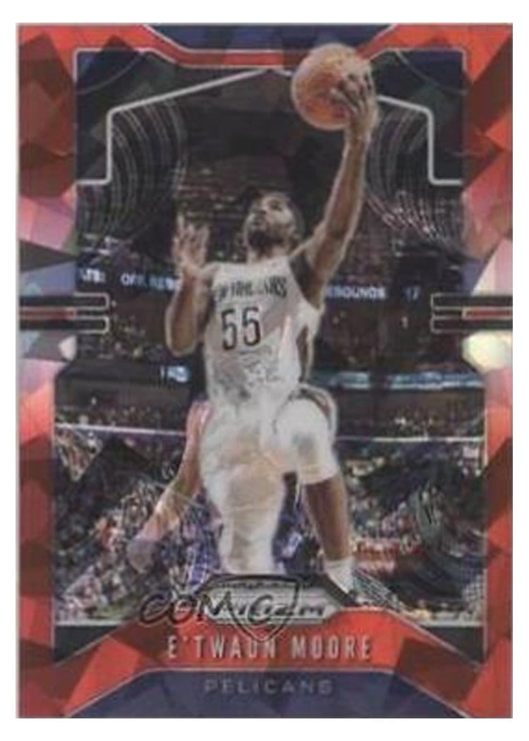 2019-20 Panini Prizm Base Set E'Twaun Moore Red Ice Prizm #174 card