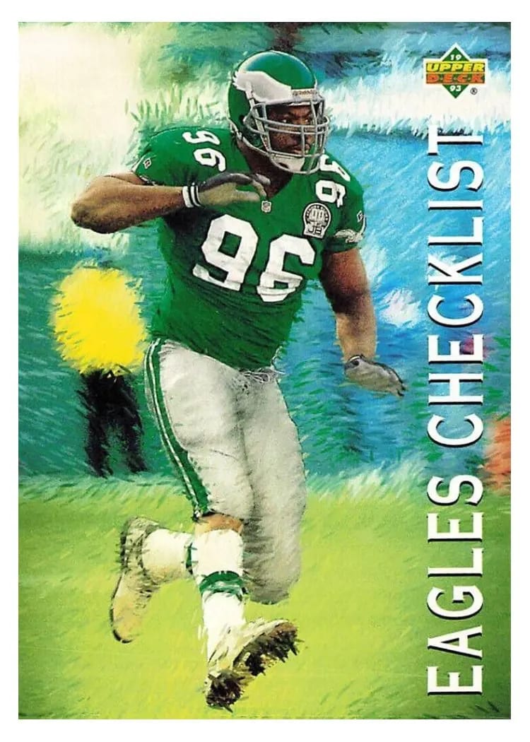 1993 Upper Deck Eagles Checklist #75 card