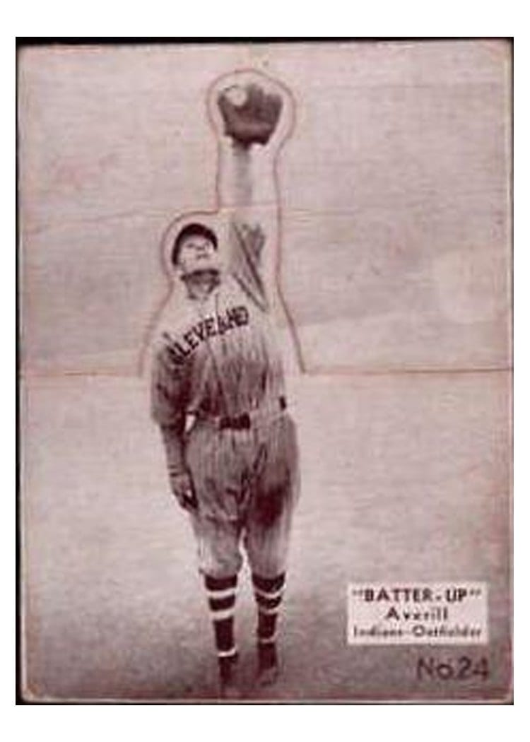 1934 Batter Up Earl Averill #24 card