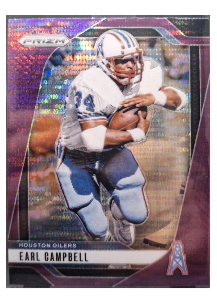 2024 Panini Prizm Base Set Earl Campbell Purple Pulsar #297 card