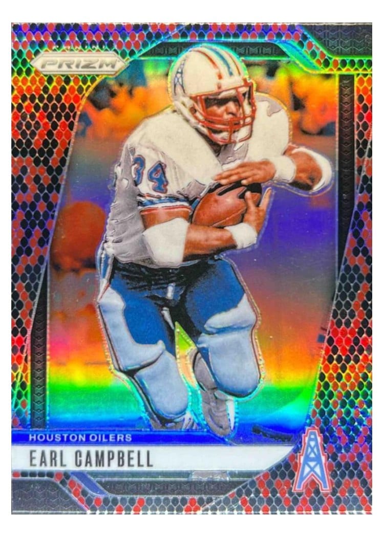 2024 Panini Prizm Base Set Earl Campbell Snakeskin #297 card