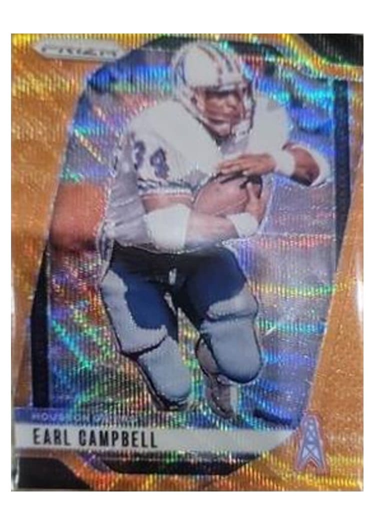 2024 Panini Prizm Base Set Earl Campbell Orange Wave #297 card