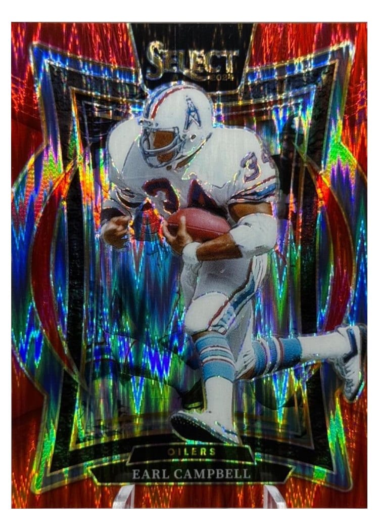 2024 Panini Select Base Set Earl Campbell Red Prizm Shock #54 card