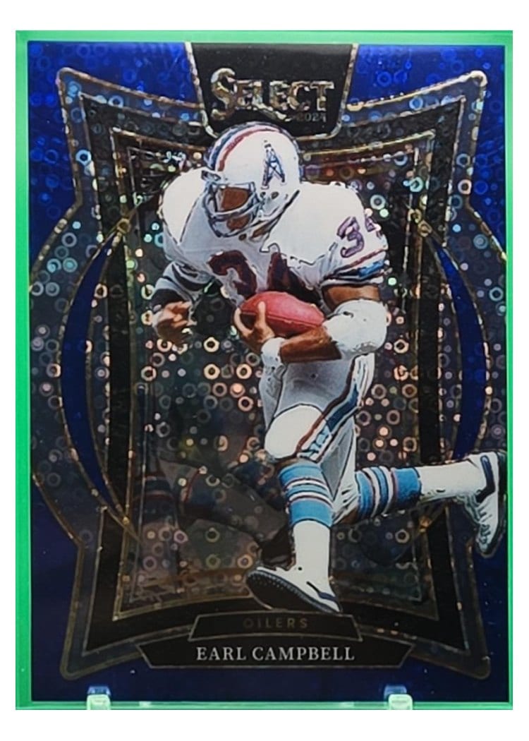 2024 Panini Select Base Set Earl Campbell Blue Disco Prizm #54 card