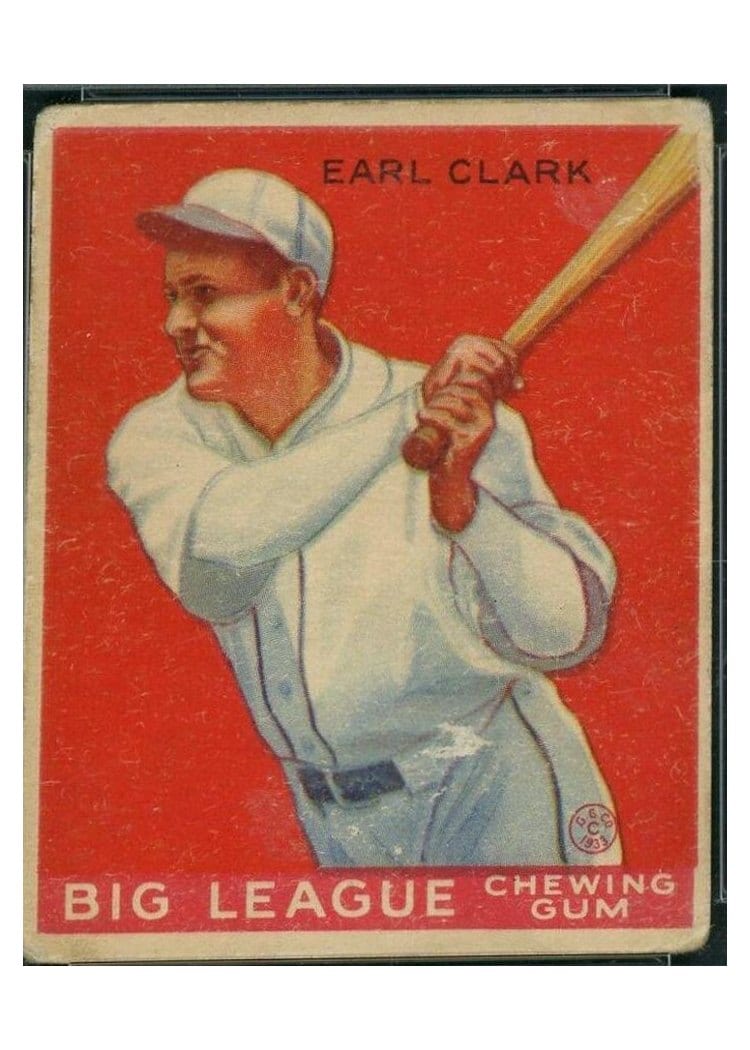 1933 Goudey Earl Clark #57 card