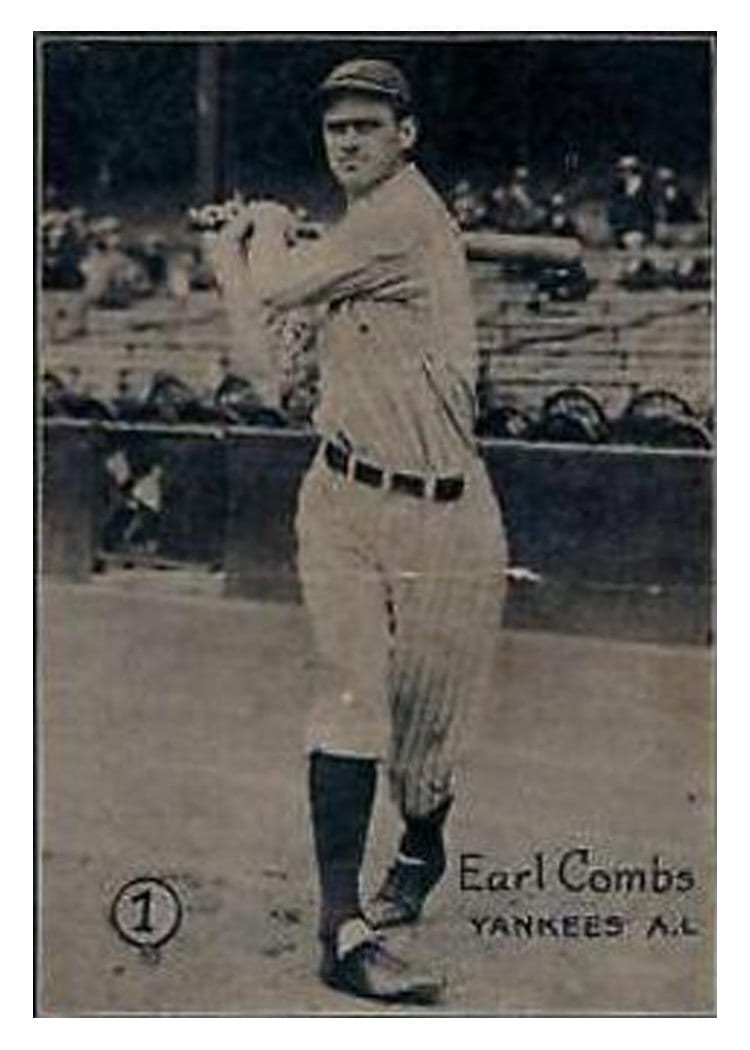 1931 W517 Earl Combs #1 card