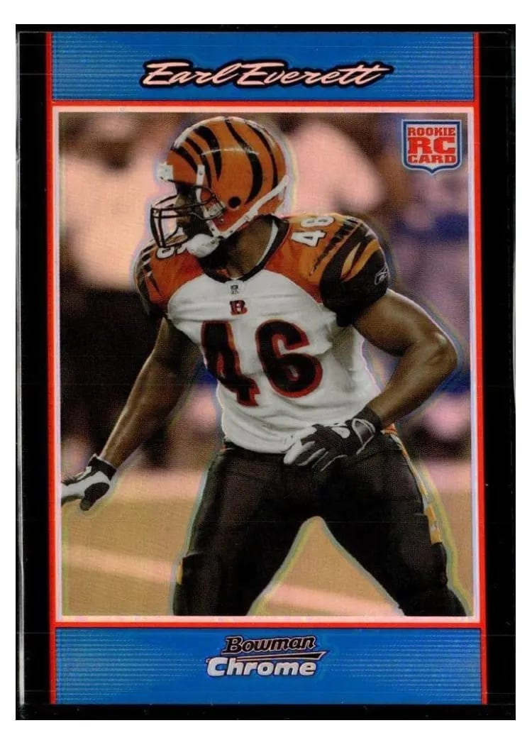 2007 Bowman Chrome Earl Everett Blue Refractor #BC34