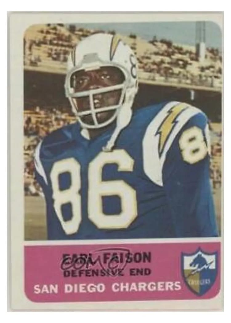 1962 Fleer Earl Faison #87 card