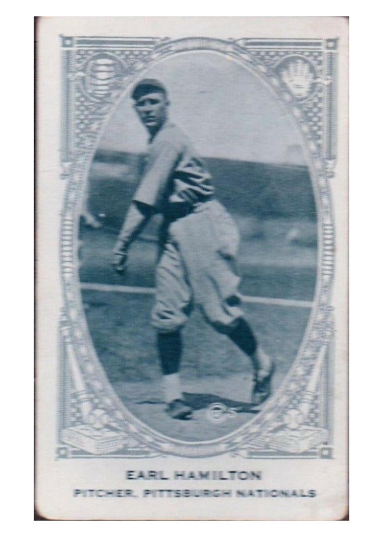 1922 E120 American Caramel Earl Hamilton card