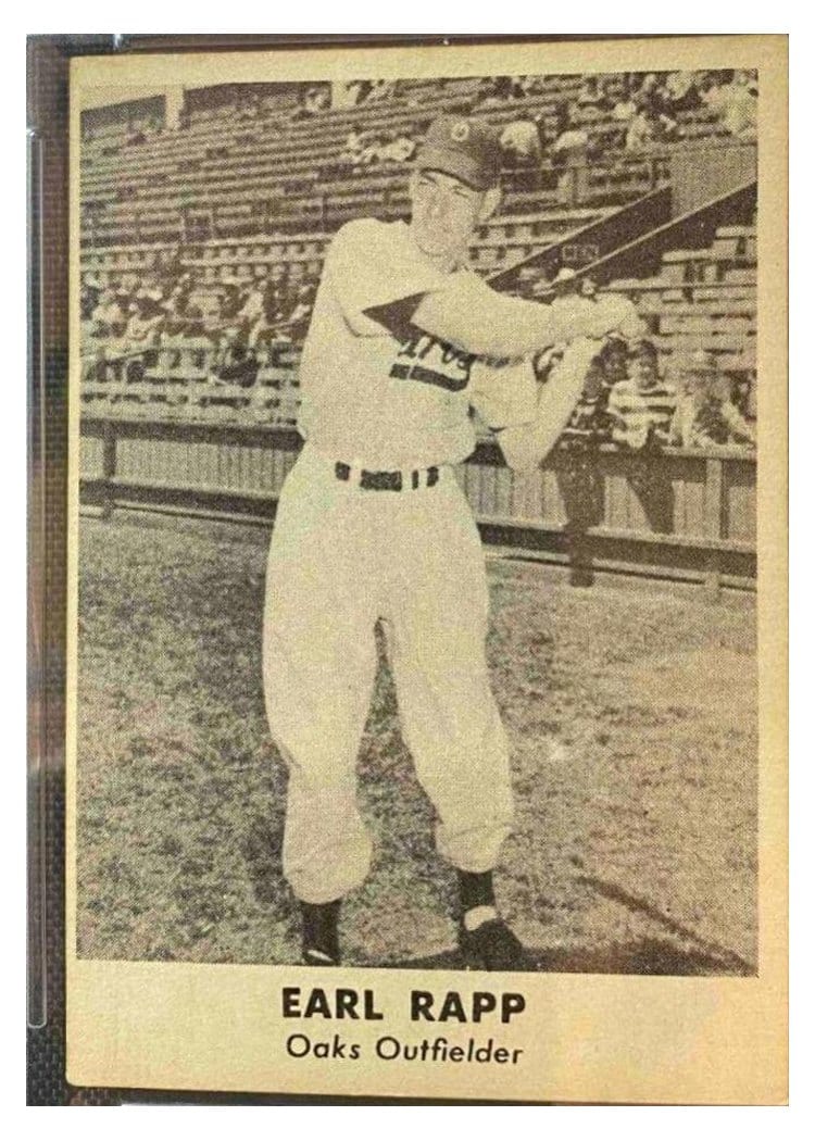 1949 Remar Bread Oakland Oaks Earl Rapp card