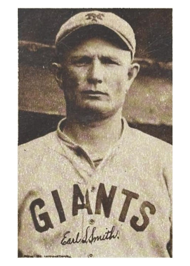 1923 Willard Chocolate Earl S. Smith card