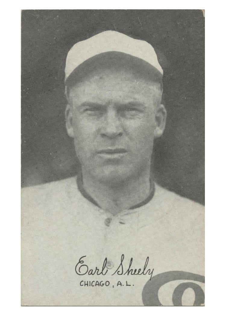 1922 Exhibits Earl Sheely card