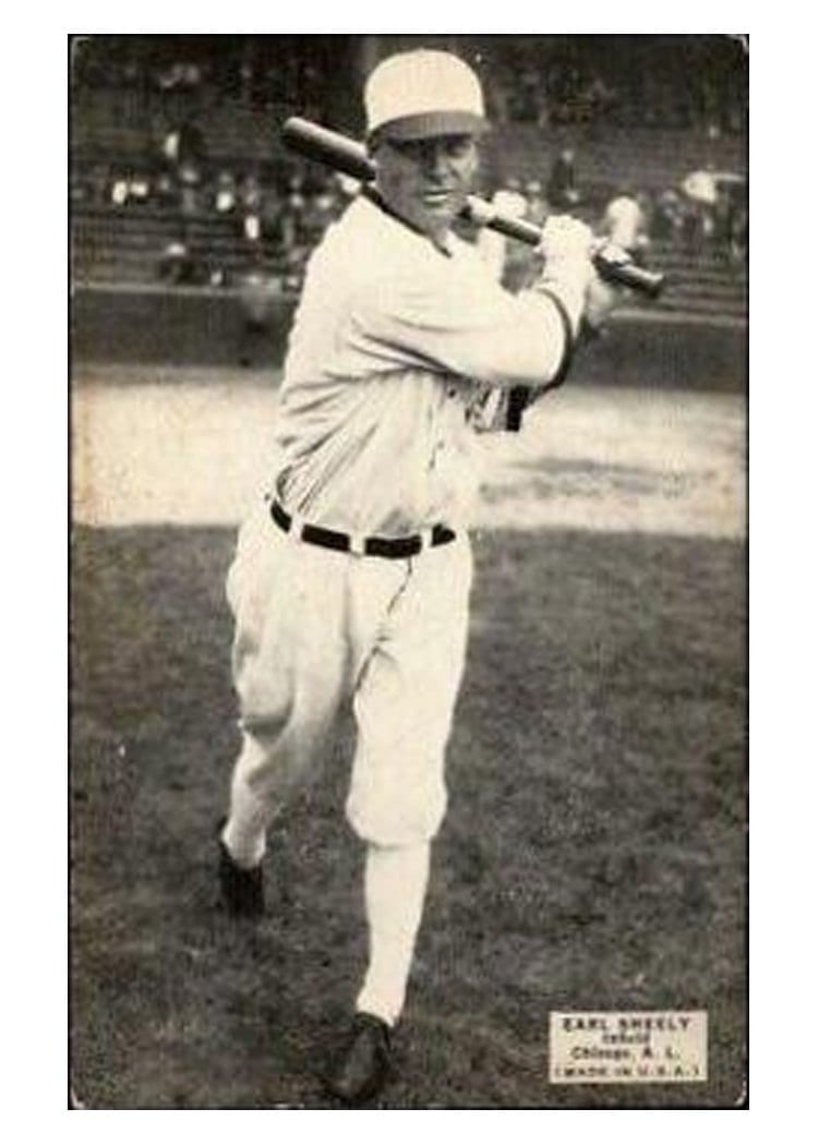 1925 Exhibits Earl Sheely card