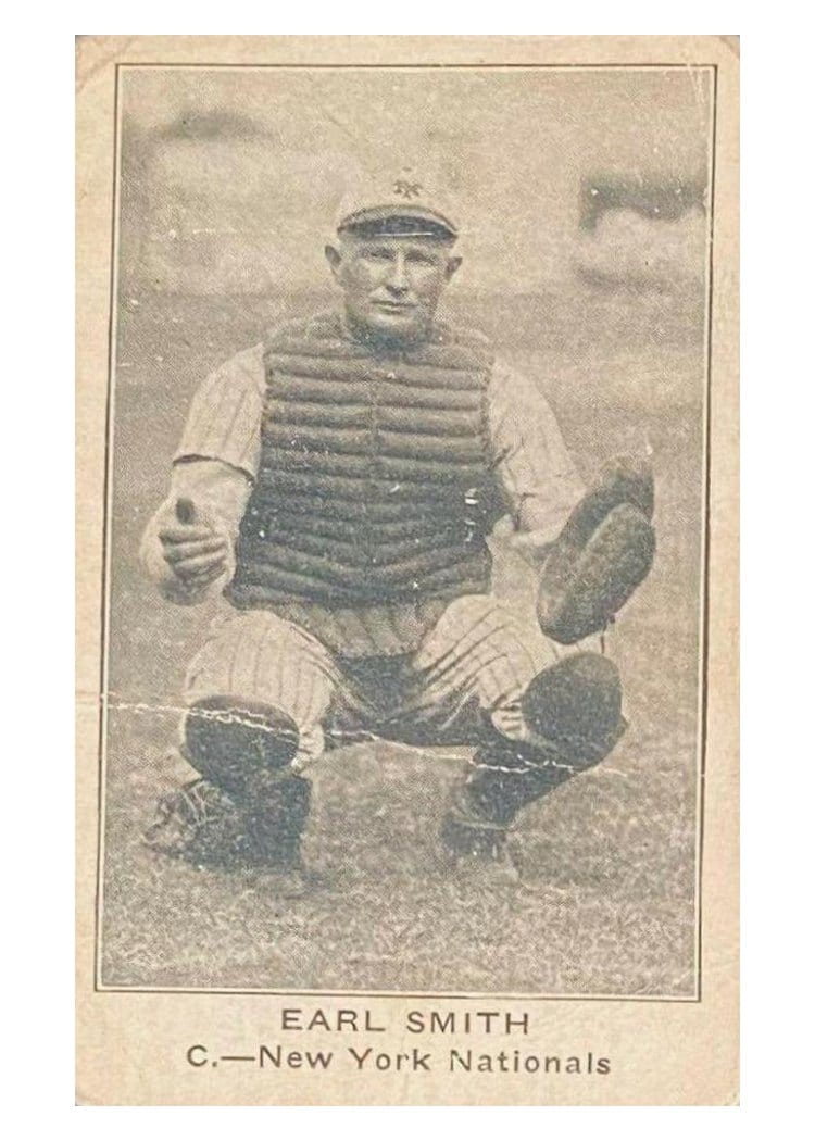 1922 E121 American Caramel Series of 120 Earl Smith card