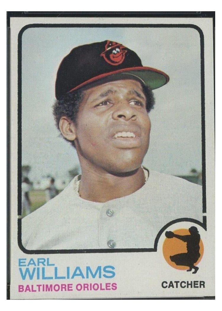 1973 Topps Earl Williams Small Gap in Each Side Border #504 card
