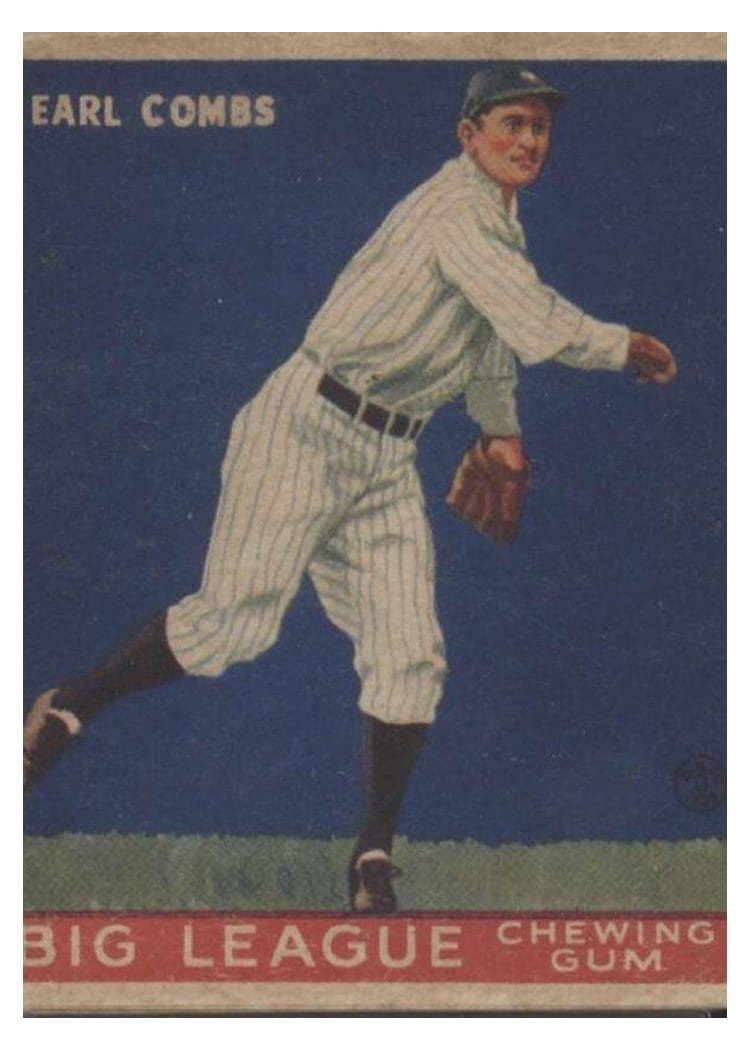 1933 Goudey Earle Combs #103 card
