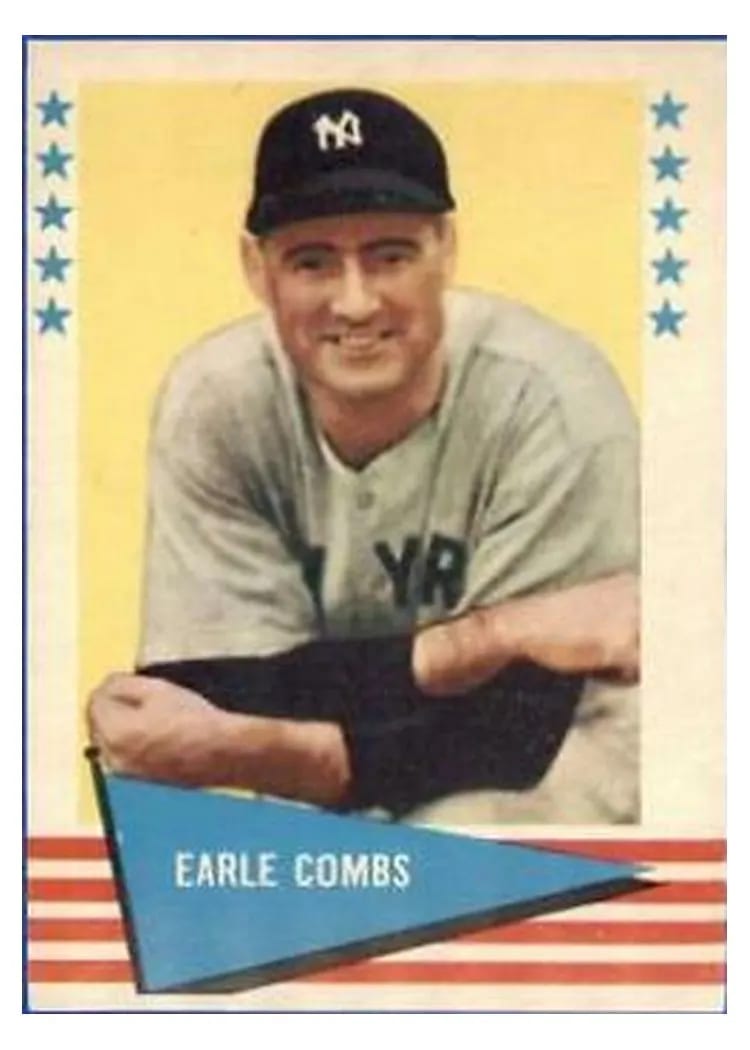 1961 Fleer Earle Combs #17 card