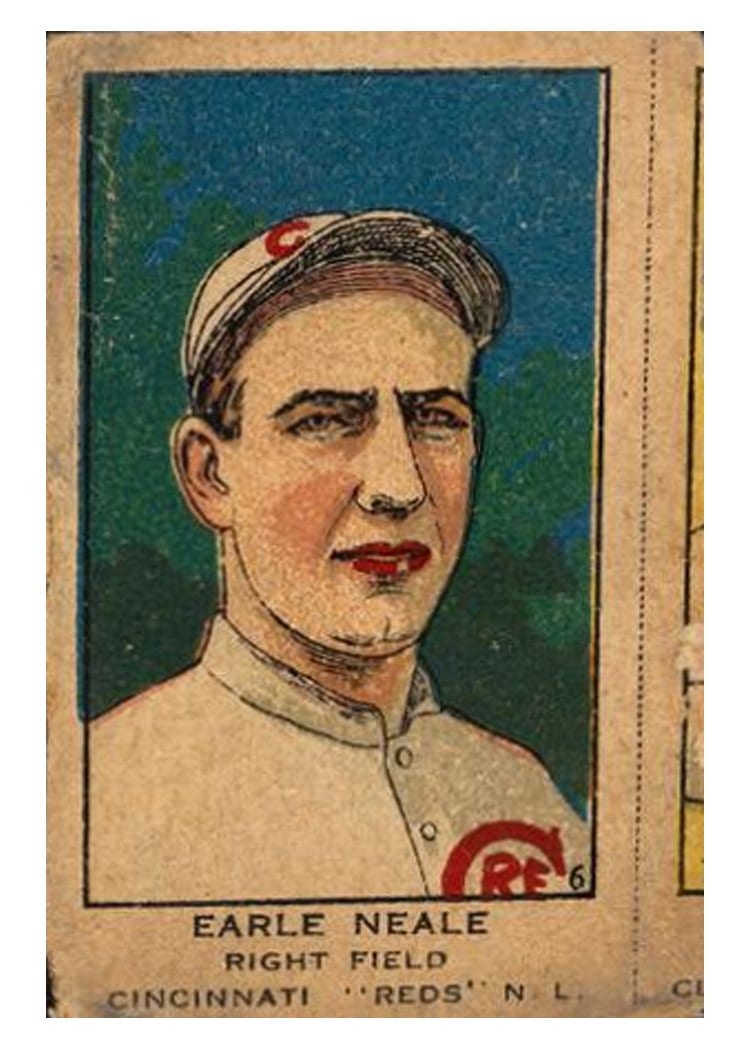 1919 W514 Earle Neale Hand Cut #6 card