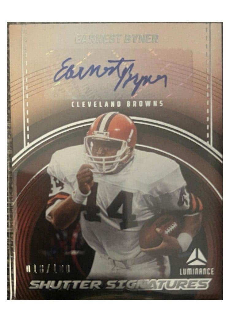 2024 Panini Luminance Shutter Signatures Earnest Byner #SS-EBR card