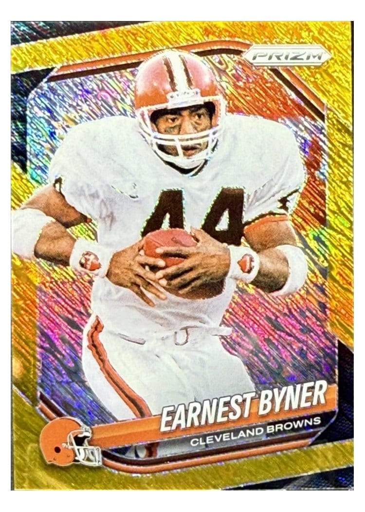 2025 Panini Prizm Base Set Earnest Byner Gold Shimmer #14 card
