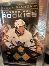 2025-26 Upper Deck Black Diamond Base Diamond Relic Rookies Easton Cowan #BDR-EC card