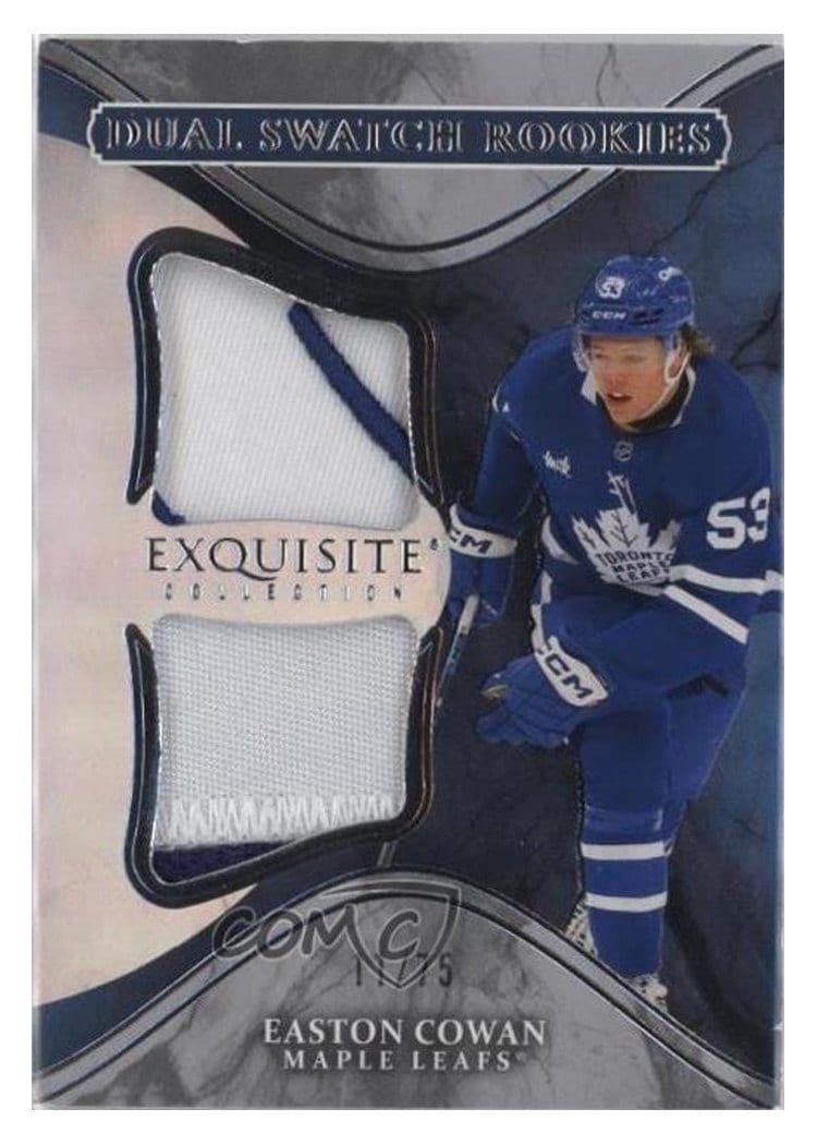 2025-26 Upper Deck Black Diamond Exquisite Dual Swatch Rookies Easton Cowan #EDS-EC