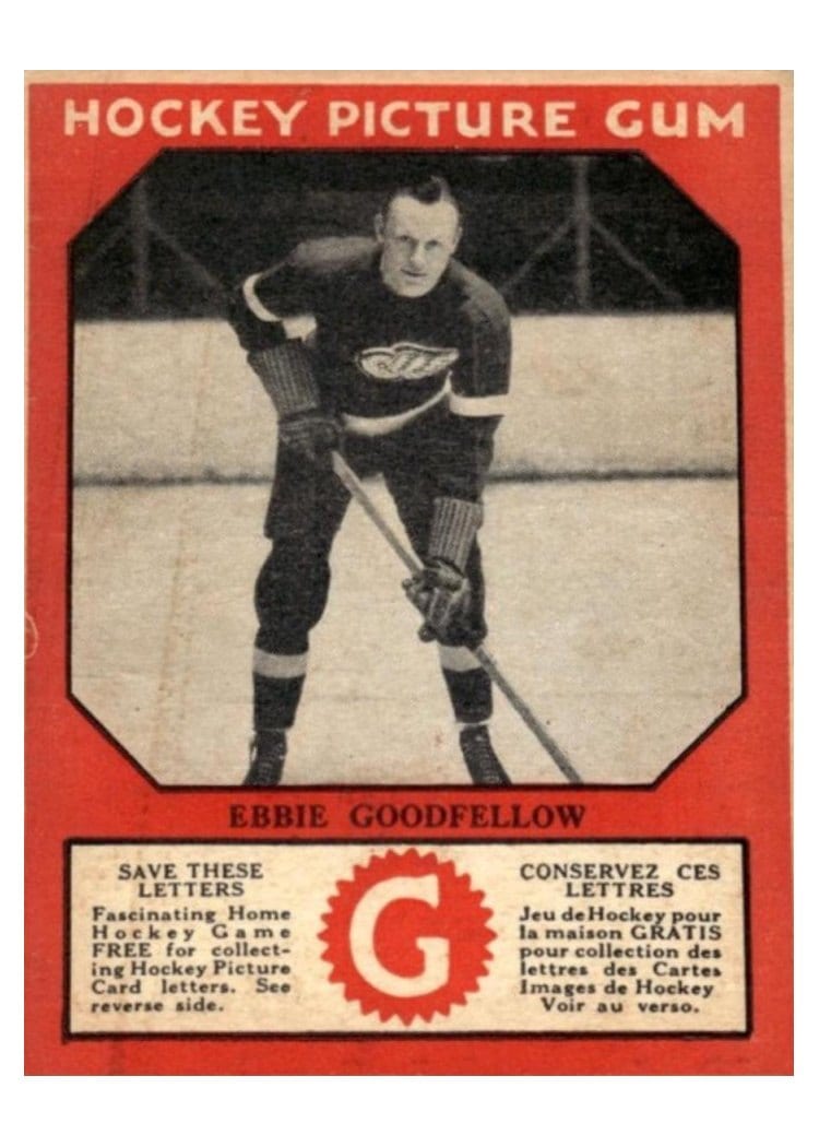 1933 V252 Canadian Gum Ebbie Goodfellow card