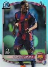 2025 Topps Chrome UEFA Bowman Youth League Ebrima Tunkara #BU-ET card