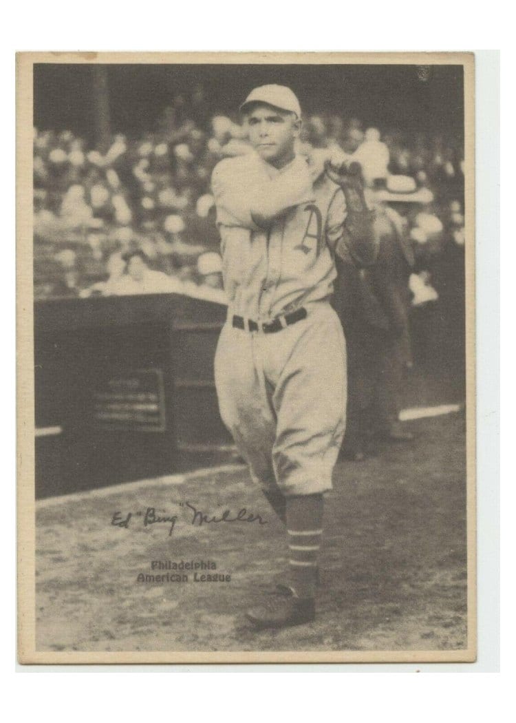 1929 R316 Kashin Publications Ed 'Bing' Miller card