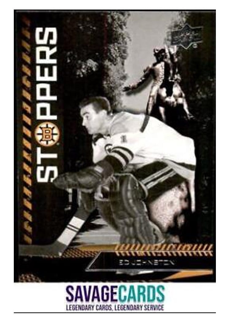2023-24 Upper Deck Boston Bruins Centennial Stoppers Ed Johnston #ST-12 card