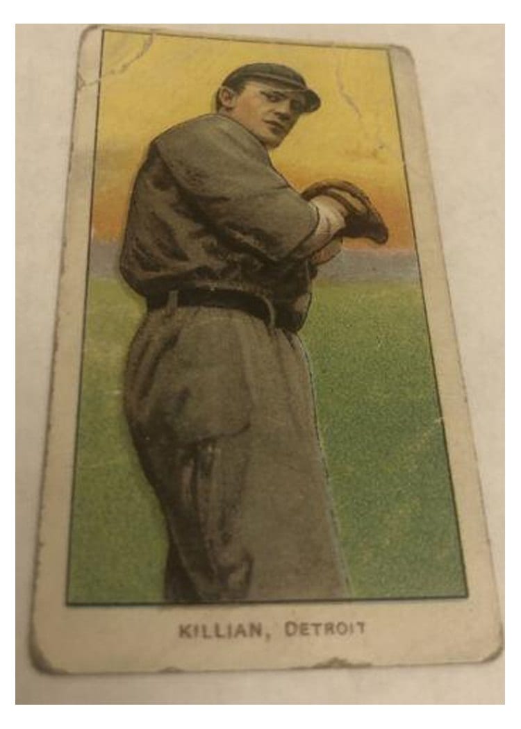 1909 T206 Sovereign 150 Ed Killian Pitching card