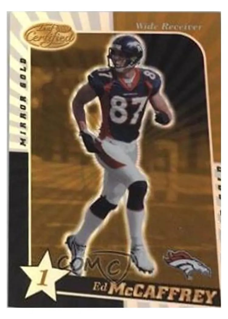 2000 Leaf Certified Ed McCaffrey 1 Star Mirror Gold #38 card