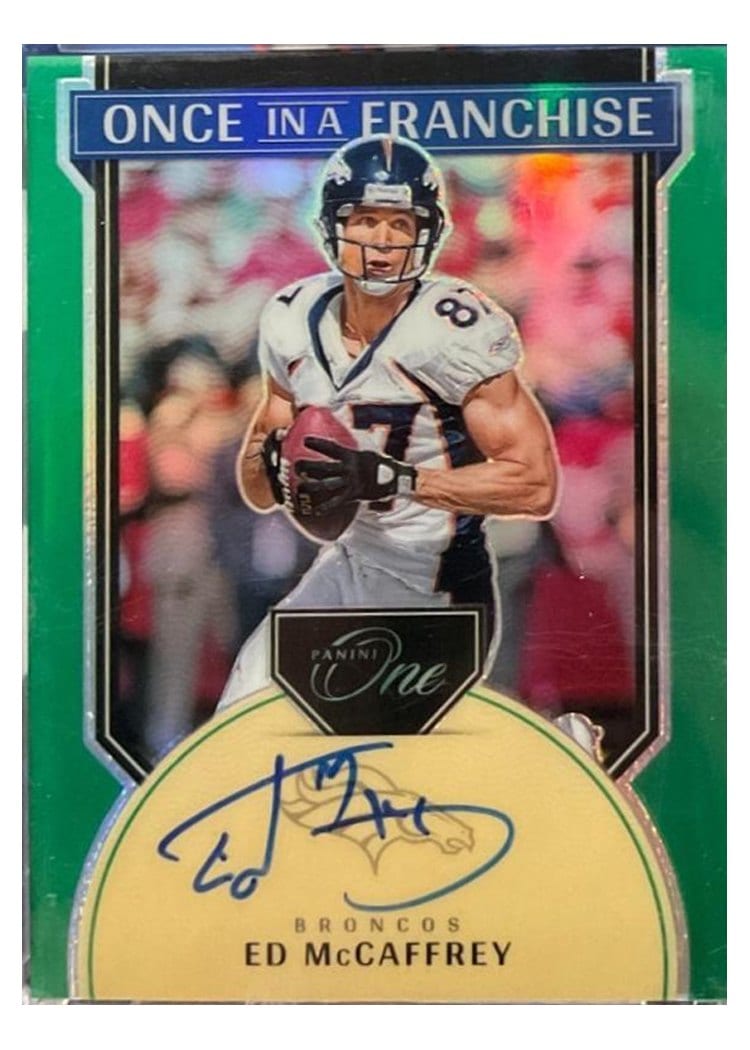 2024 Panini One Once in a Franchise Autographs Ed McCaffrey #348 card