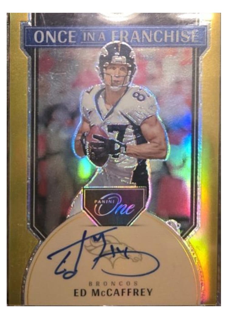 2024 Panini One Once in a Franchise Autographs Ed McCaffrey #348 card