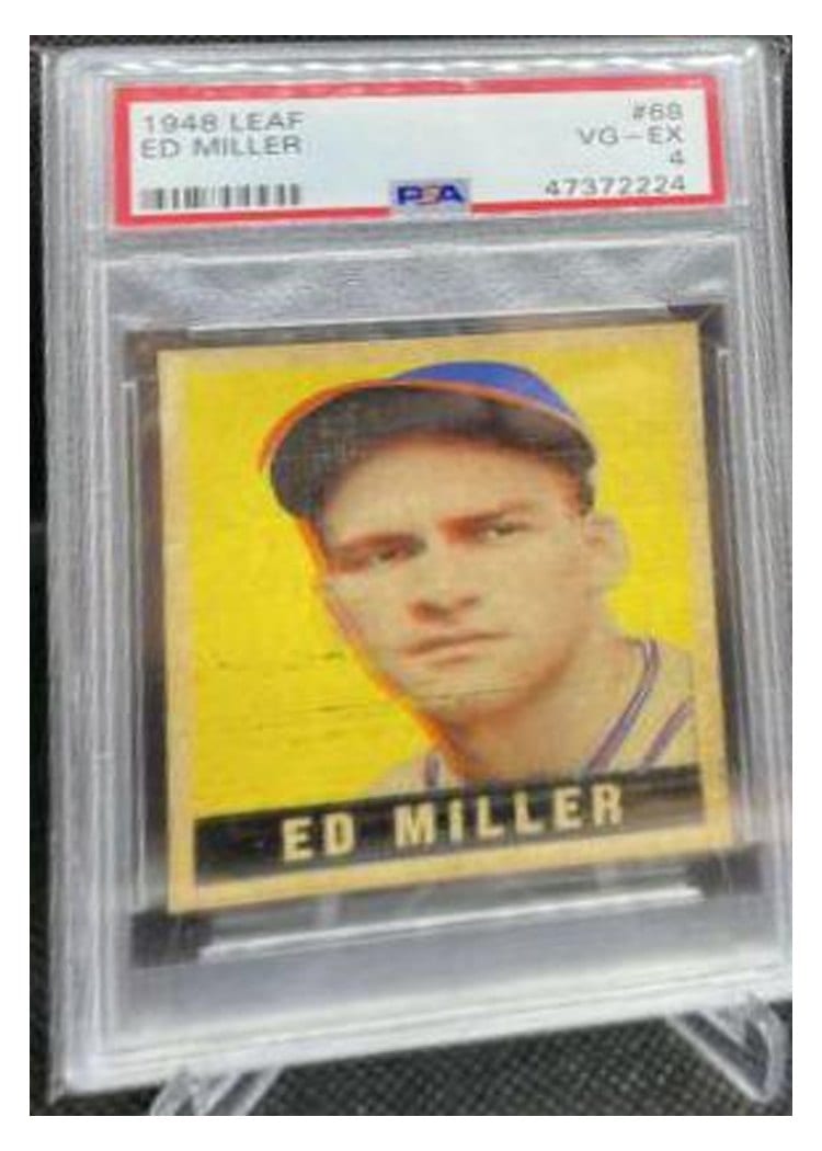 1948 Leaf Ed Miller #68 card