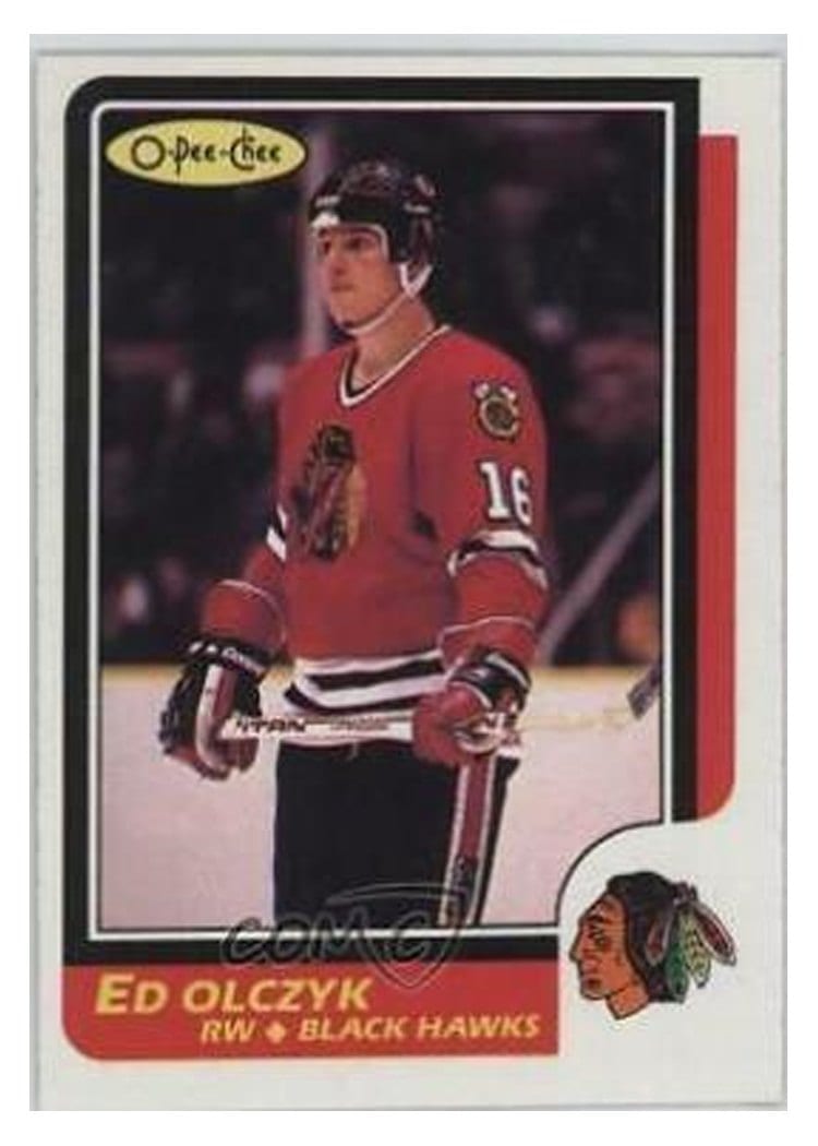 1986 O-Pee-Chee Ed Olczyk #82 card