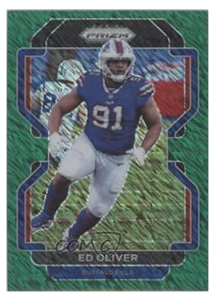 2021 Panini Prizm Base Set Ed Oliver Green Shimmer #119 card