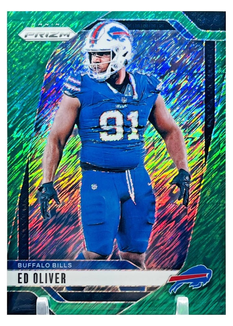 2024 Panini Prizm Base Set Ed Oliver Green Shimmer #32 card