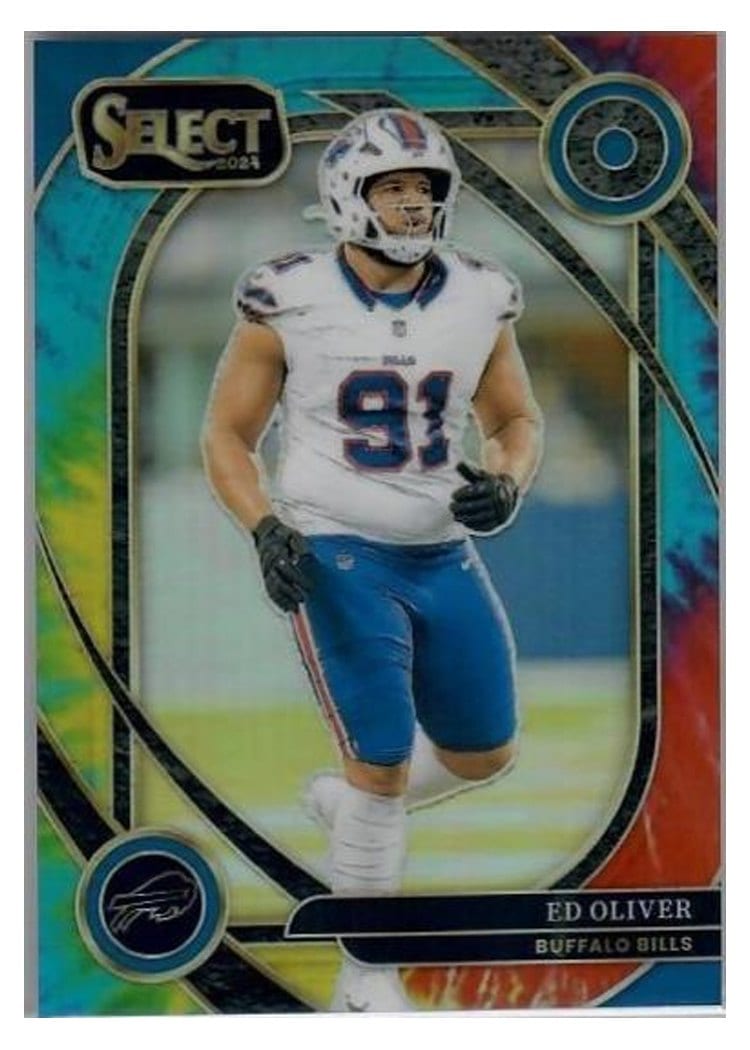 2024 Panini Select Base Set Ed Oliver Tie-Dye Prizm #254 card