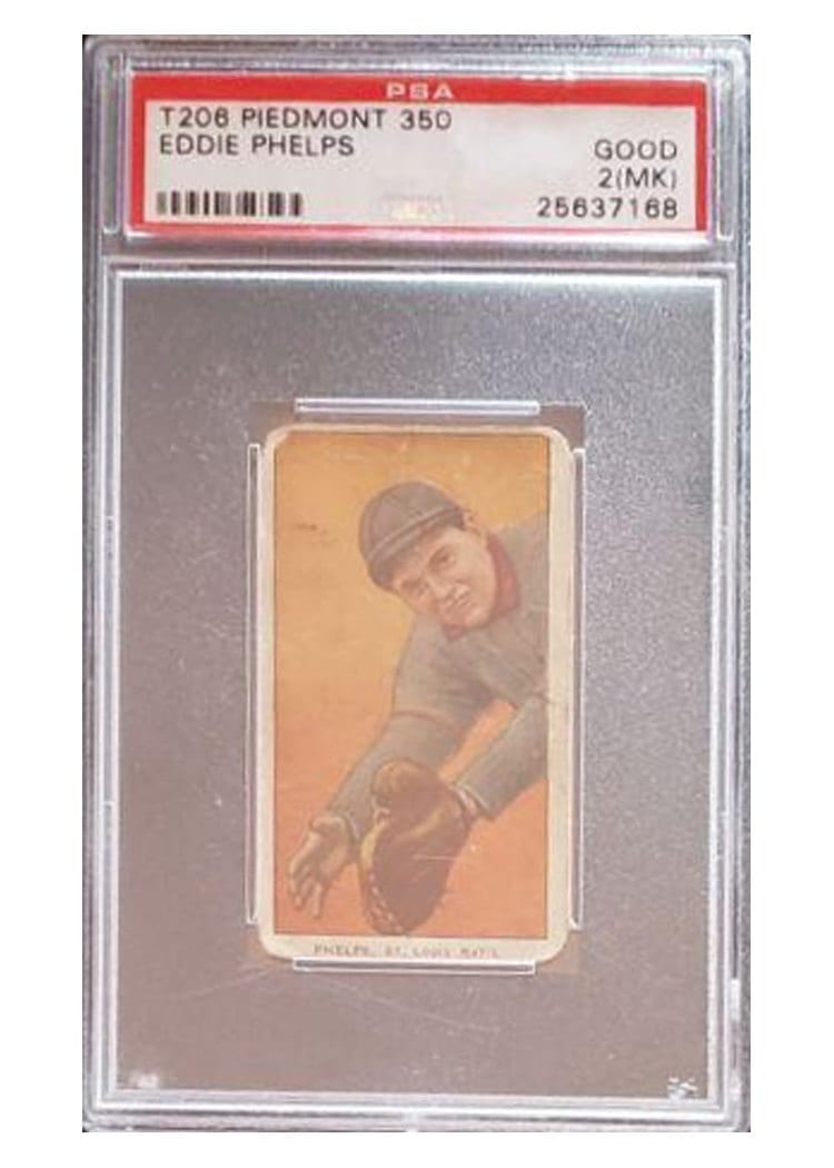 1909 T206 Sweet Caporal 350 Factory 30 Ed Phelps card