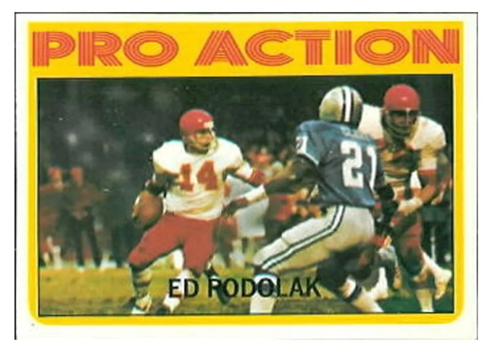 1972 Topps Ed Podolak In Action #349 card