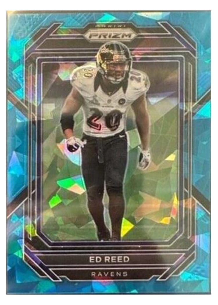2022 Panini Prizm Base Set Ed Reed Blue Ice #28 card
