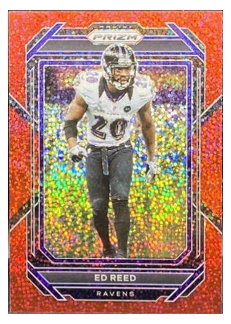 2022 Panini Prizm Base Set Ed Reed Red Sparkle #28 card