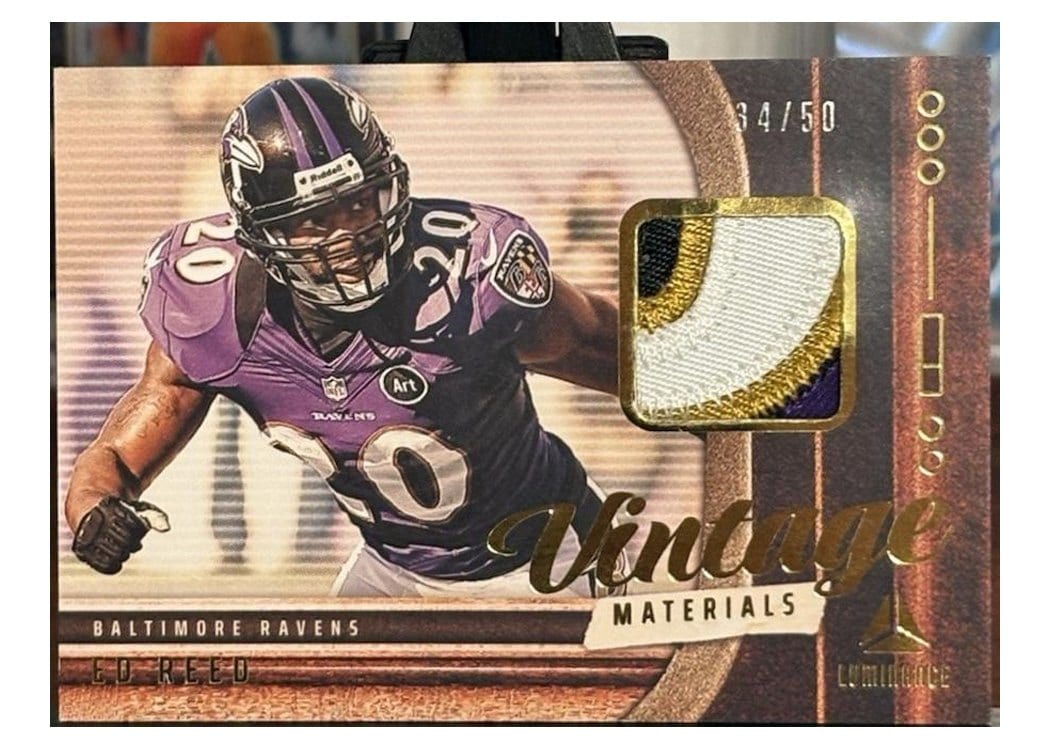 2025 Panini Luminance Vintage Materials Ed Reed #8 card