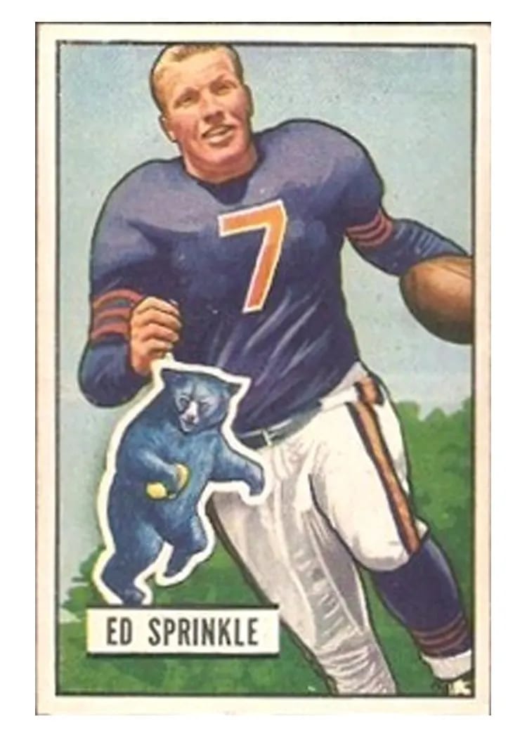1951 Bowman Ed Sprinkle #51 card