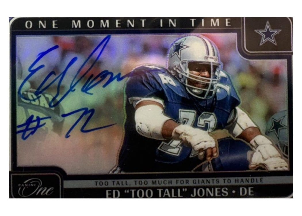 2024 Panini One One Moment in Time Autographs Ed "Too Tall" Jones #397 card