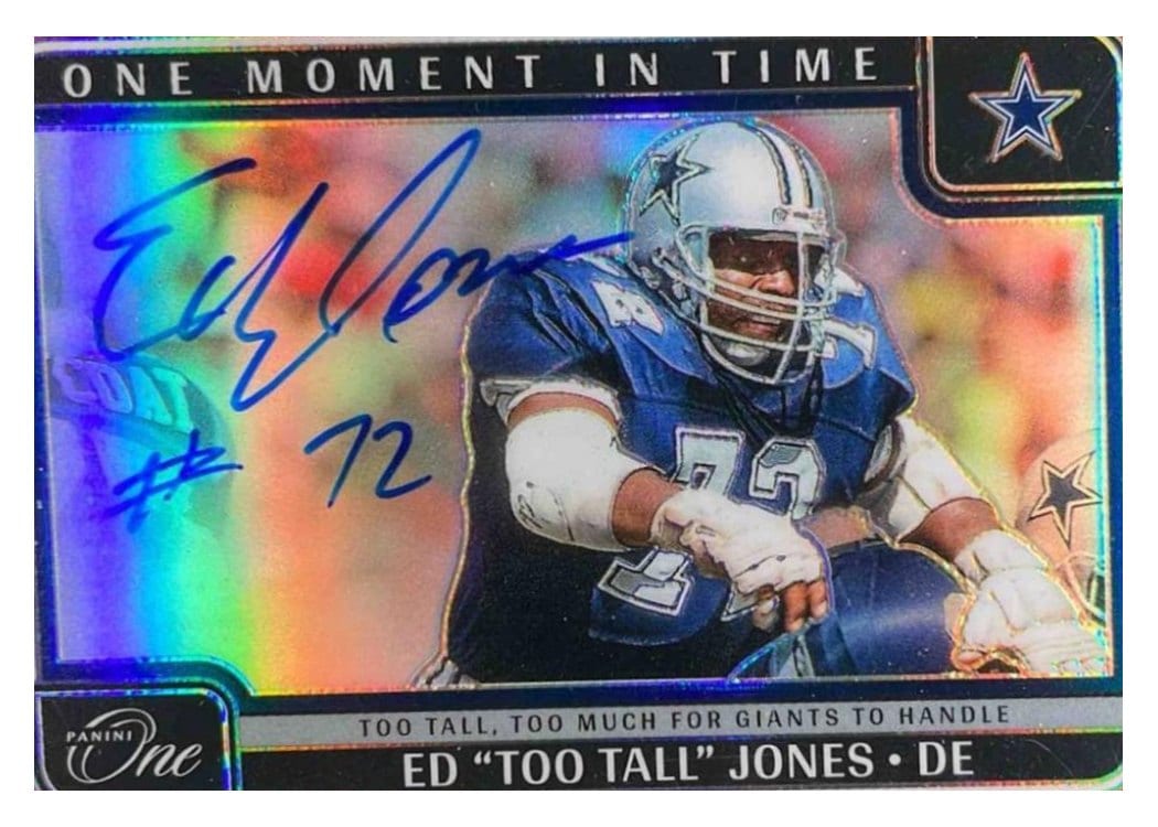 2024 Panini One One Moment in Time Autographs Ed "Too Tall" Jones #397 card