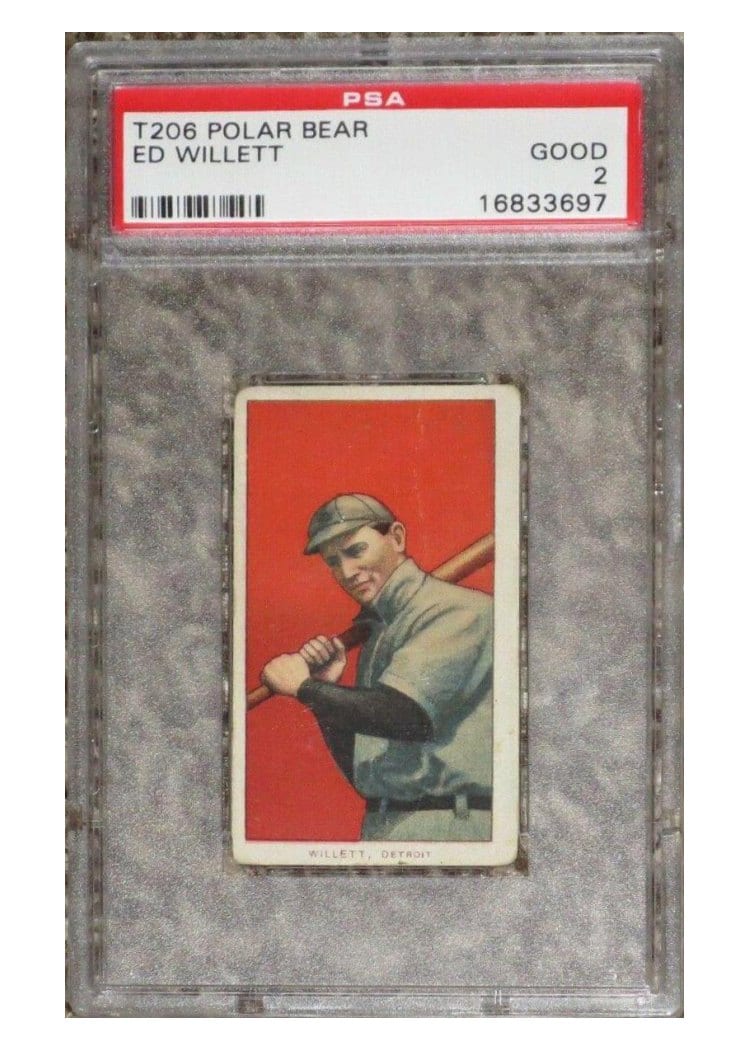 1909 T206 Polar Bear Ed Willett card